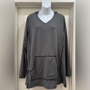 fullbeauty SPORT Gray Tunic Hoodie Size 18/20 Large